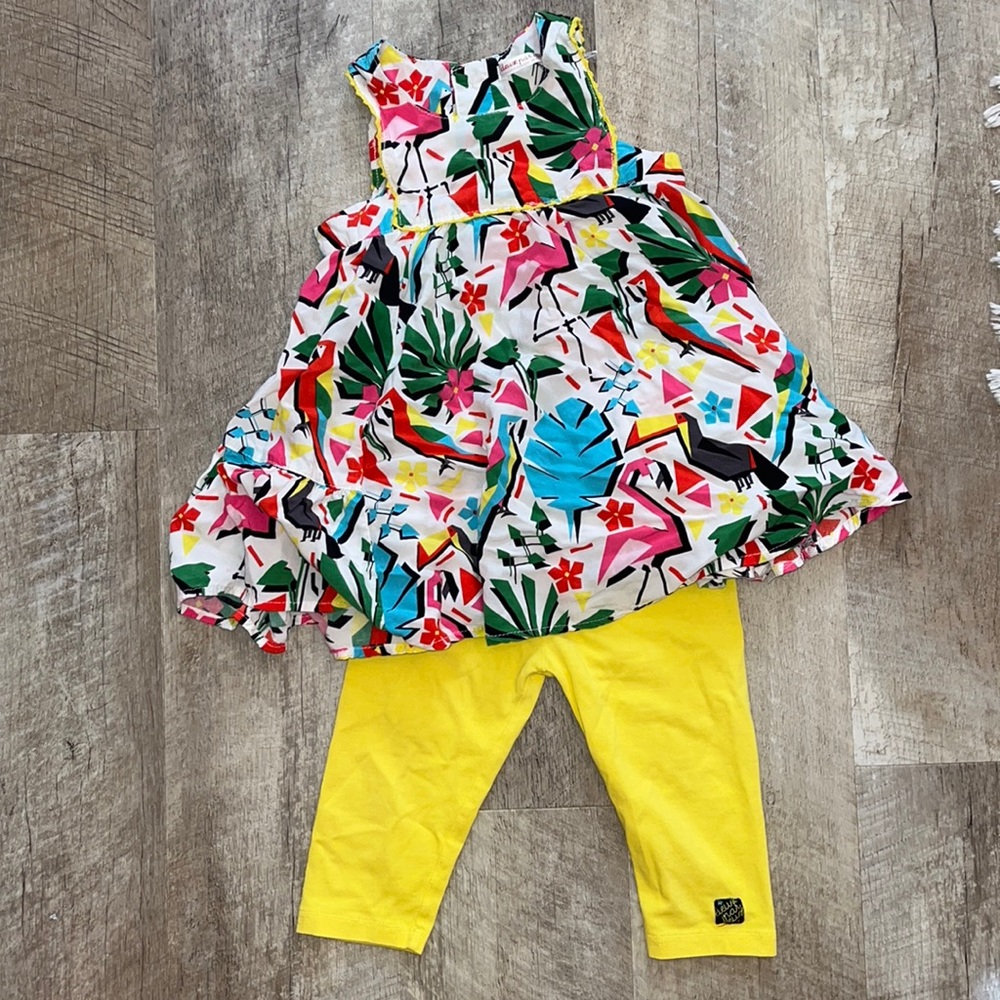 Deux par deux tropical outfit 18 months